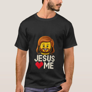 ウィメンズ イエス ラブズ ミー ビルダー ビルディング ブリック ブロック Tシャツ