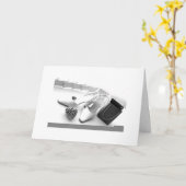 ウィメンズ・イブニング・ファッションの願い カード (黄色い花)