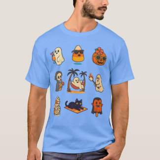 ウィメンズ サマーウィン ゴースト パンプキン ハロウィン スプーキー S Tシャツ