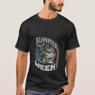 ウィメンズ サマーウィン ハロウィン スケルトン サマー ヴァイブス Tシャツ