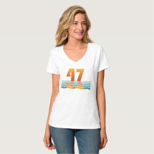 ウィメンズ サンセット 47 Vネック 両面 V2 Tシャツ
