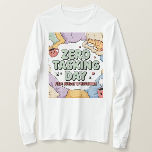 ウィメンズ ゼロ・タスキング・デイ Tシャツ (デザイン正面)