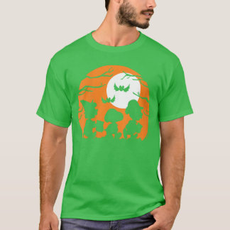 ウィメンズ ピーナッツ ハロウィン トリック オア トリート シルエット Tシャツ