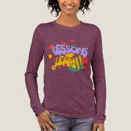 ウィメンズ ペイント スプラッシュ レッスン 学ぶ ロング スリーブ トライブレンドTシャツ