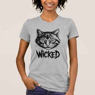 ウィメンズ "Wicked" キャットTシャツ - かわいい＆エッジーなグラフィック Tシャツ