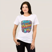 ウィメンズTシャツ 音量を上げろ トライブレンドTシャツ (正面全面)