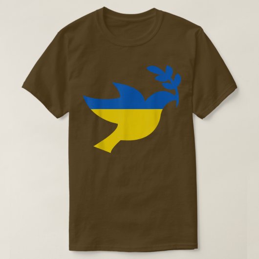 ウィメンズUkrainiのためのウクライナの平和dove Tシャツ (デザイン正面)