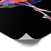 ウィメンハロウィーン踊りスケルトンレインボーバレリーナ ポスター (角)