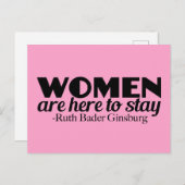 ウィメンフェミニスト引用文バイルスバダーギンズバーグ ポストカード (正面/裏面)