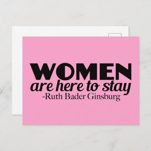 ウィメンフェミニスト引用文バイルスバダーギンズバーグ ポストカード (正面/裏面)