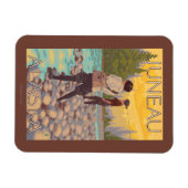 ウィメンフライフィッシング – ジュノー、アラスカ マグネット (横)