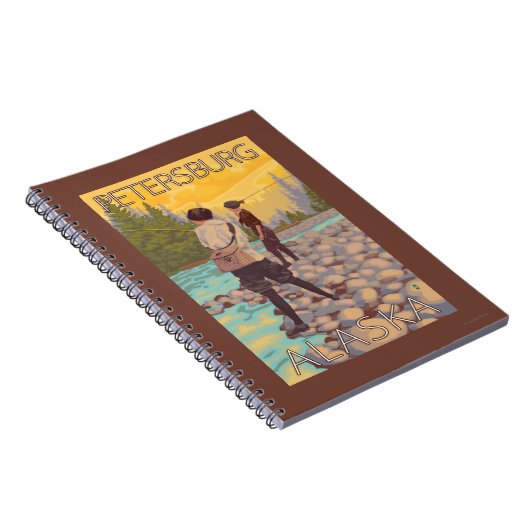 ウィメンフライフィッシング – ペテルブルク,アラスカ ノートブック (右側)