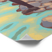 ウィメンフライフィッシング – モンタナ ポスター (角)