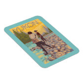 ウィメンフライフィッシング – ユーコン,アラスカ マグネット (右側)