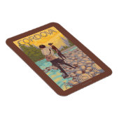 ウィメンフライフィッシング – Cordova，アラスカ マグネット (右側)