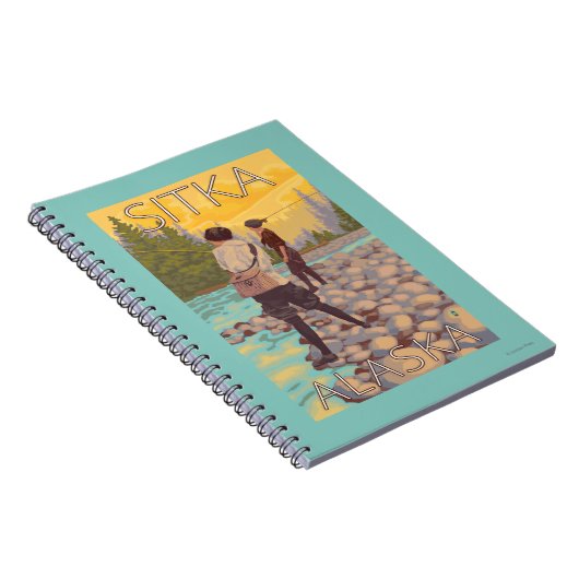 ウィメンフライ釣り – アラスカ,シトカ ノートブック (右側)