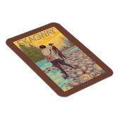 ウィメンフライ釣り – アラスカ，スカイウェイ マグネット (右側)