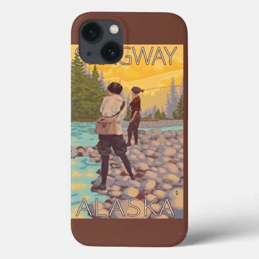 ウィメンフライ釣り – アラスカ,スカイウェイ Case-Mate iPhoneケース (裏面)