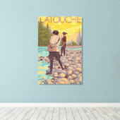 ウィメンフライ釣り – アラスカ,ラトシュ キャンバスプリント (インサイチュ (ウッドフロア))