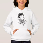 ウィメンフラワー離れダークバタフライ顔ポートレート (正面)