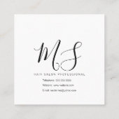 ウィメンブラウンヘアフェイク金ゴールドグリッターサロン美しい スクエア名刺 (裏面)