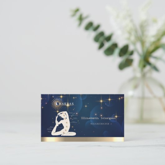 ウィメンヨガシルエット,スターズヨガインストラクター 名刺 (スタンド正面)