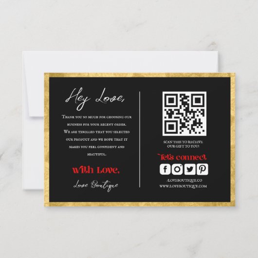 ウィメンランジェリーブティックサンキューカード サンキューカード (裏面)