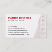 ウィメンレディーインザシティファッションブティック 名刺 (裏面)