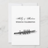 ウィメンローイングローワーズクルーズチームウォータースポーツブラック 招待状 (正面)