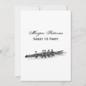 ウィメンローイングローワーズクルーズチームウォータースポーツブラック 招待状 (正面)