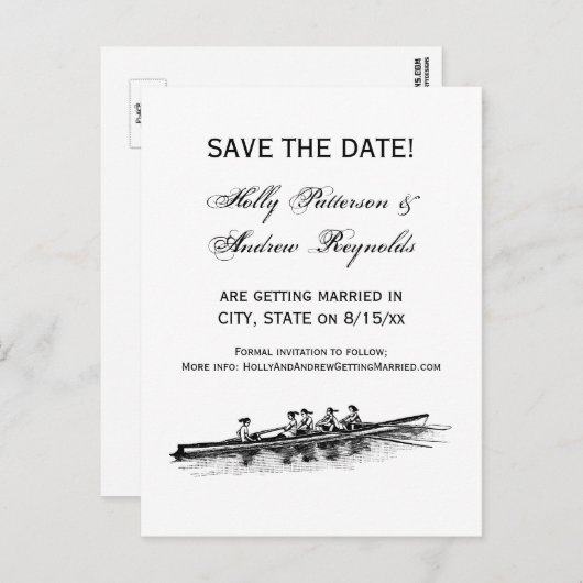 ウィメンローイングローワーズクルーズチームウォータースポーツブラック 案内ポストカード (正面/裏面)