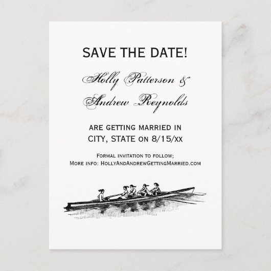 ウィメンローイングローワーズクルーズチームウォータースポーツブラック 案内ポストカード (正面)