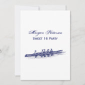 ウィメンローイングローワーズクルーズチームウォータースポーツブルー 招待状 (正面)