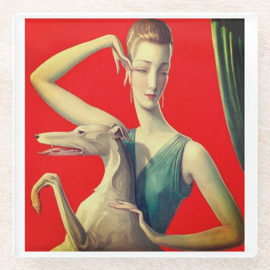 ウィラディスローテオドーレバンダ ガラスコースター (正面)