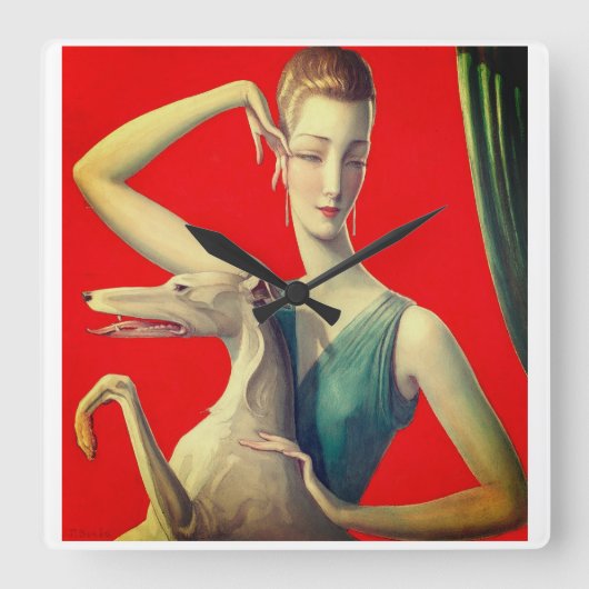 ウィラディスローテオドーレバンダ スクエア壁時計 (正面)