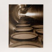 ウィラメットバレーオレゴンのチェラーのワイン樽 ジグソーパズル (縦)