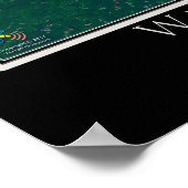 ウィラメットバレーオレゴン衛星ポスターマップ ポスター (角)