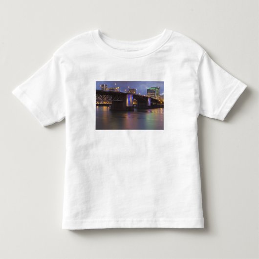 ウィラメット川にかかるモリソン橋 トドラーTシャツ (正面)