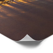 ウィラメット川に反射した都市照明 ポスター (角)