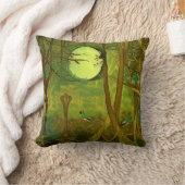 ウィリアインスパイアム・モリスの森と鳥のコテージ クッション (ブランケット)