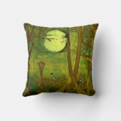 ウィリアインスパイアム・モリスの森と鳥のコテージ クッション (裏面)