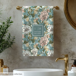 ウィリアエレガントムモリススタイルソフトパステルフローラ バスタオルセット