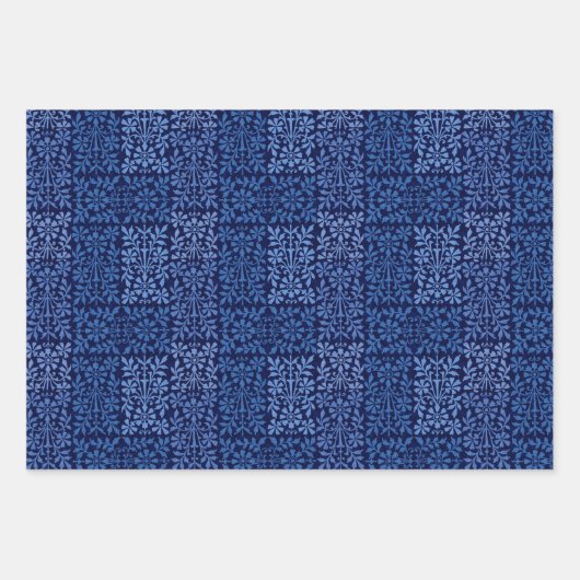 ウィリアエレガントムモリススタイルヴィンテージフローラ ラッピングペーパーシート (正面)