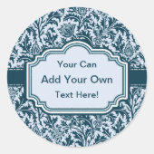 ウィリアエレガントムモリスフローラのアザミ模様 ラウンドシール (正面)