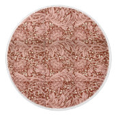 ウィリアエレガントムモリスフローラブルーホワイトパターン セラミックノブ (正面)