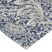 ウィリアエレガントムモリスフローラブルーホワイトパターン ロングテーブルランナー (コーナー)