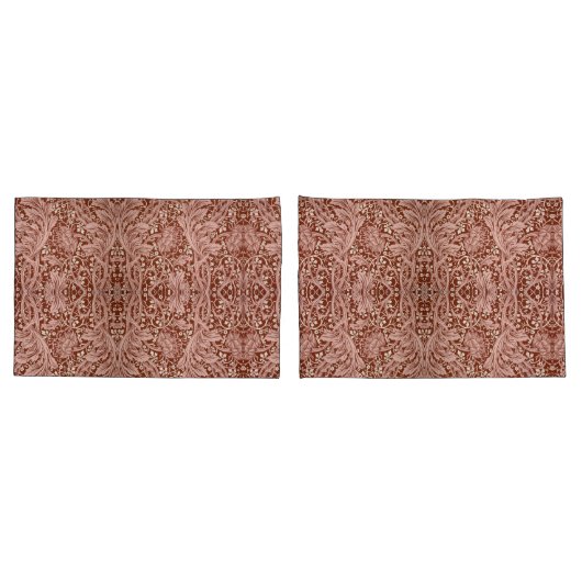 ウィリアエレガントムモリスフローラブルーホワイトパターン 枕カバー (バックセット)