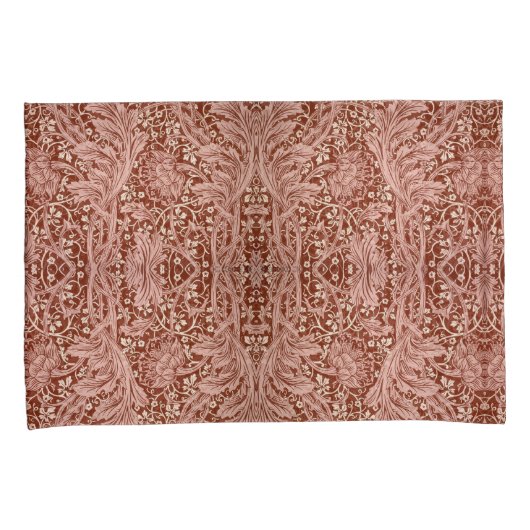 ウィリアエレガントムモリスフローラブルーホワイトパターン 枕カバー (正面右)