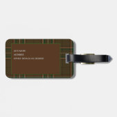 ウィリアパーソナライズされたムズタータンチェックメンズラゲッジタグ ラゲッジタグ (裏面横)