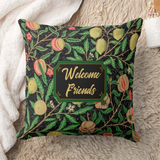 ウィリアパーソナライズされたムモリスフローラ屋外 クッション (ブランケット)